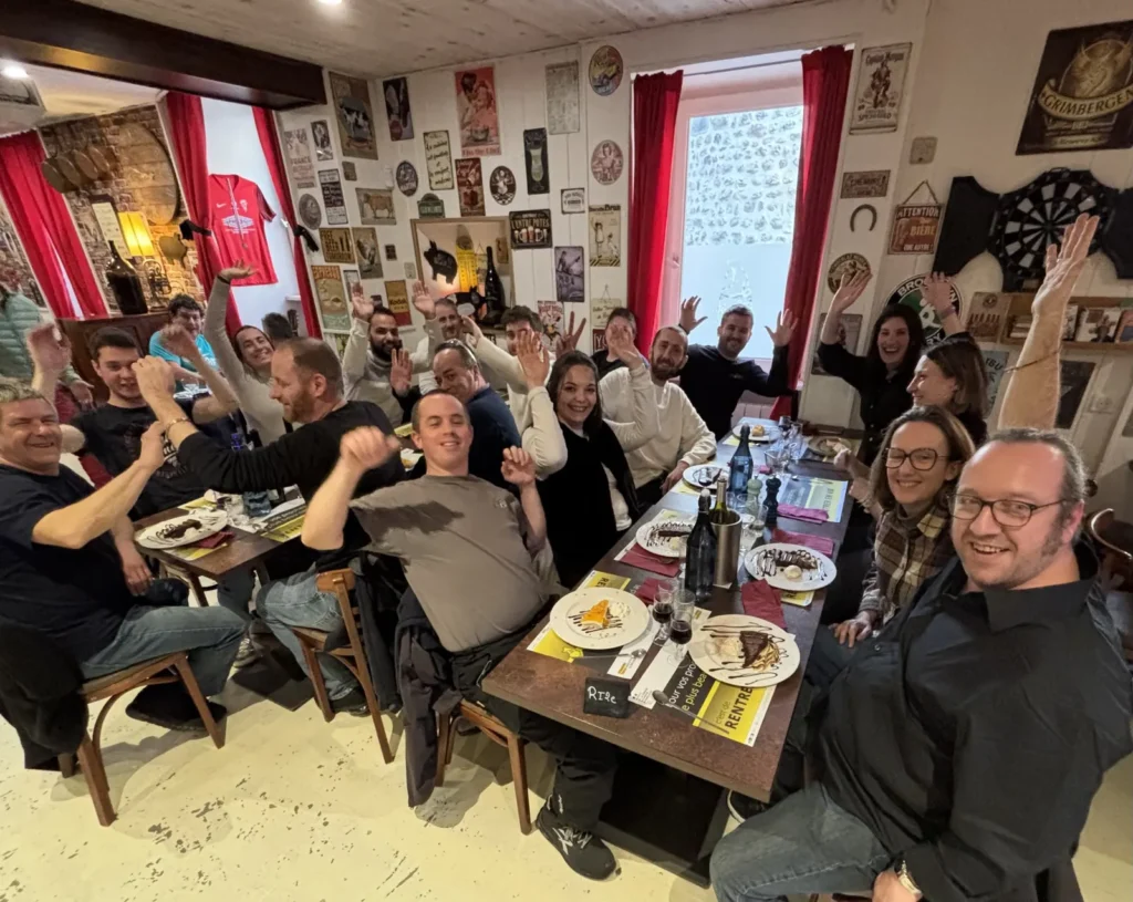 L'équipe RI2E au repas de fin d'année